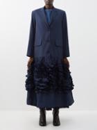 Molly Goddard - Celia Single-breasted Technical Shell Coat - Womens - Navy