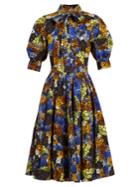 Prada Hydrangea-print Stretch-cotton Dress