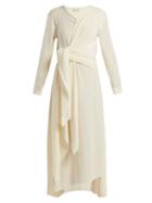 Matchesfashion.com Lemaire - Knotted Wool Blend Midi Dress - Womens - Ivory