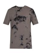 Matchesfashion.com Helmut Lang - Logo Print Tie Dye Cotton T Shirt - Mens - Grey