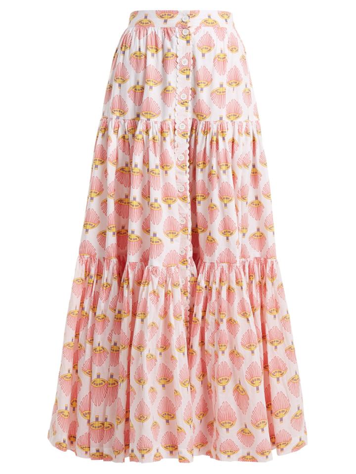 Wiggy Kit Printed Cotton Maxi Skirt