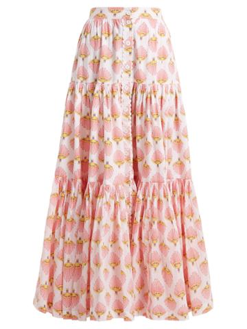 Wiggy Kit Printed Cotton Maxi Skirt