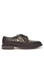Matchesfashion.com Burberry - Studded Leather Derby Shoes - Mens - Black