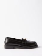 Valentino Garavani - Roman Stud 20 Leather Loafers - Womens - Black