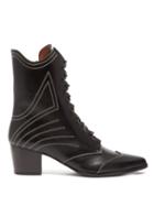 Matchesfashion.com Tabitha Simmons - Swing Lace Up Leather Boots - Womens - Black