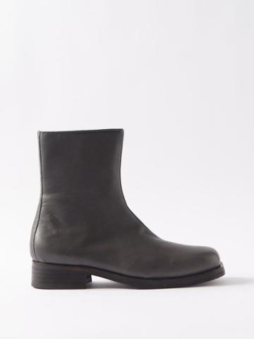 Our Legacy - Camion Leather Boots - Mens - Dark Grey