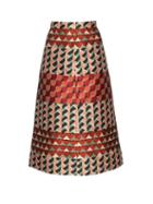 Redvalentino Heart-pattern A-line Skirt