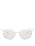 Matchesfashion.com Prada Eyewear - Cat Eye Acetate & Metal Sunglasses - Womens - White