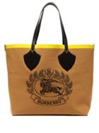 Matchesfashion.com Burberry - Vintage Check Large Stretch Knit Tote - Womens - Black Yellow