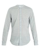 Boglioli Grandad-collar Geometric-print Cotton Shirt