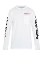 Off-white Surreal-print Long-sleeved Cotton T-shirt