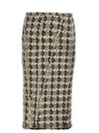 Rochas Tweed-checked Pencil Skirt