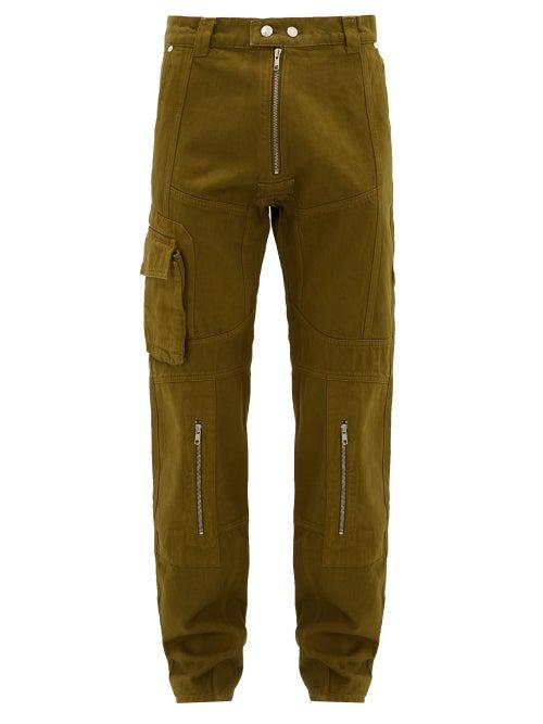 Matchesfashion.com Gmbh - Organic-cotton Twill Utility Trousers - Mens - Khaki