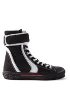 Burberry - Jermaine Canvas High-top Trainers - Mens - Black White