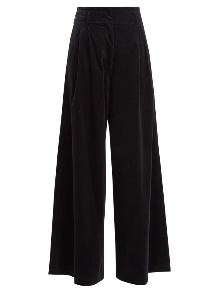 Vanessa Bruno Heaston Wide-leg Stretch-cotton Corduroy Trousers