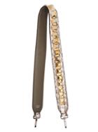 Matchesfashion.com Fendi - Strap You Stud Embellished Leather Bag Strap - Womens - Gold Multi