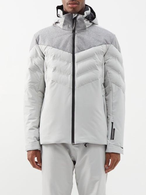 Capranea - Eiger Hooded Wool-panel Softshell Ski Jacket - Mens - Grey