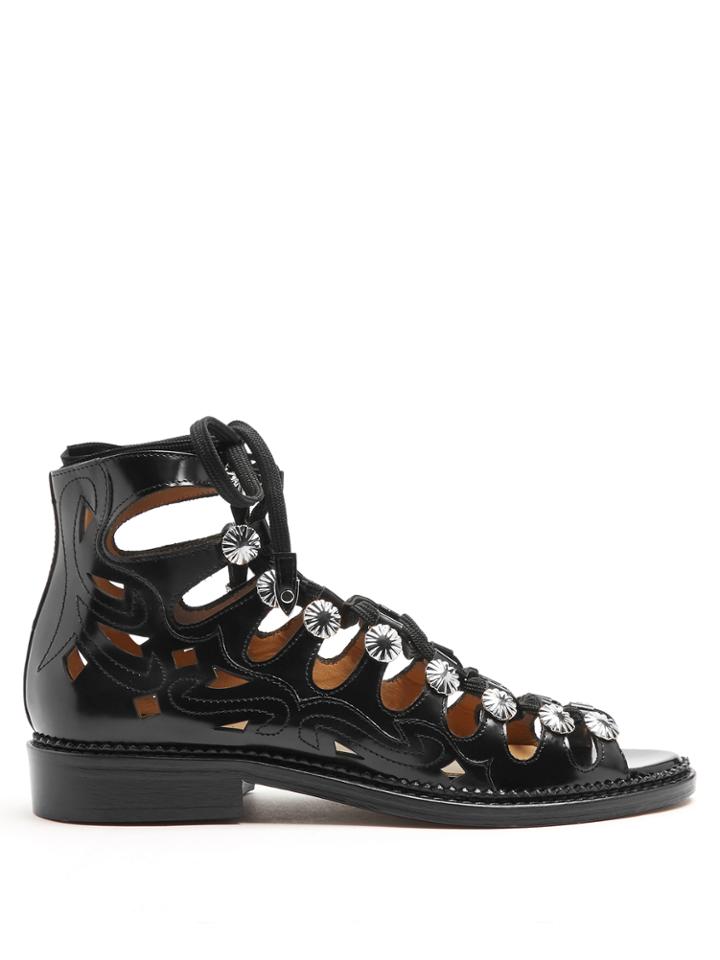 Toga Cut-out Leather Sandals