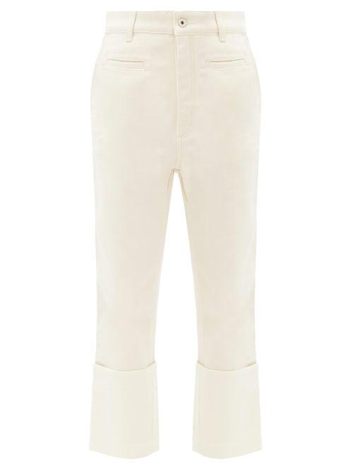Matchesfashion.com Loewe - Fisherman Turn-up Jeans - Womens - Ivory