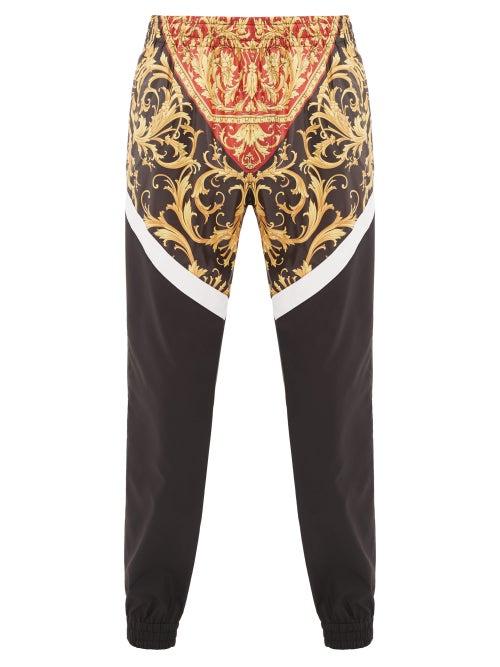 Matchesfashion.com Versace - Baroque-print Technical Track Pants - Mens - Black Multi