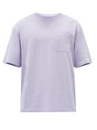 Matchesfashion.com Acne Studios - Extorr Logo-tab Cotton-jersey T-shirt - Mens - Light Purple