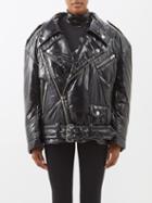 Vaquera - Puffer Biker Jacket - Womens - Black