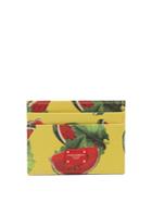 Dolce & Gabbana Watermelon-print Leather Cardholder