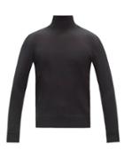 The Row - Emile Back-stripe Roll-neck Sweater - Mens - Black