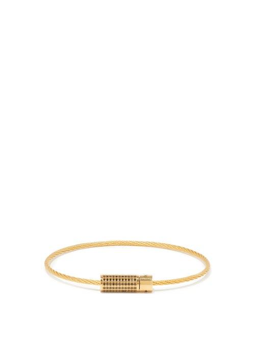 Matchesfashion.com Le Gramme - 9g Black-diamond & 18kt Gold Cable Bracelet - Mens - Gold