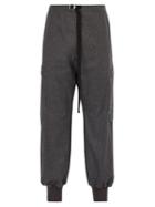 Matchesfashion.com Stella Mccartney - Buckled Wool Felt Track Pants - Mens - Charcoal