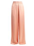Matchesfashion.com Golden Goose Deluxe Brand - Sophie Wide Leg Satin Track Pants - Womens - Pink