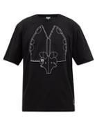 Loewe - Elephant-embroidered Cotton-jersey T-shirt - Mens - Black