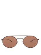 Matchesfashion.com Mykita - Double Arrow Aviator Stainless-steel Sunglasses - Mens - Brown
