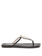Ladies Shoes Jimmy Choo - Alaina Crystal-embellished Leather Sandals - Womens - Black White