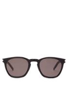 Mens Eyewear Saint Laurent - Round Acetate Sunglasses - Mens - Black