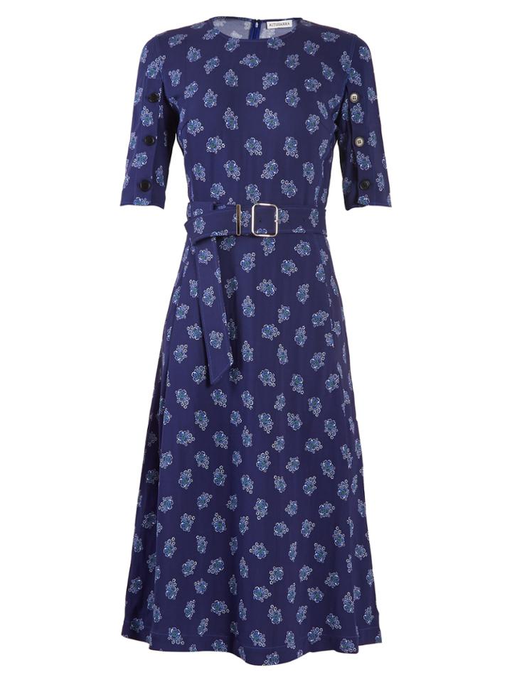 Altuzarra Elena Round-neck Floral-print Midi Dress