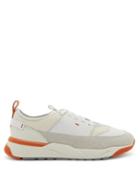 Matchesfashion.com Santoni - Panelled Leather And Suede Trainers - Mens - White Multi