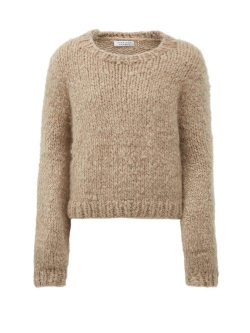 Matchesfashion.com Gabriela Hearst - Clarissa Lantern-sleeve Cashmere Sweater - Womens - Beige