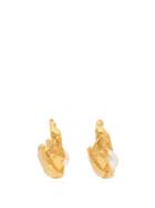 Matchesfashion.com Alighieri - Floating Hoop Pearl And 24kt Gold-plated Earrings - Womens - Gold