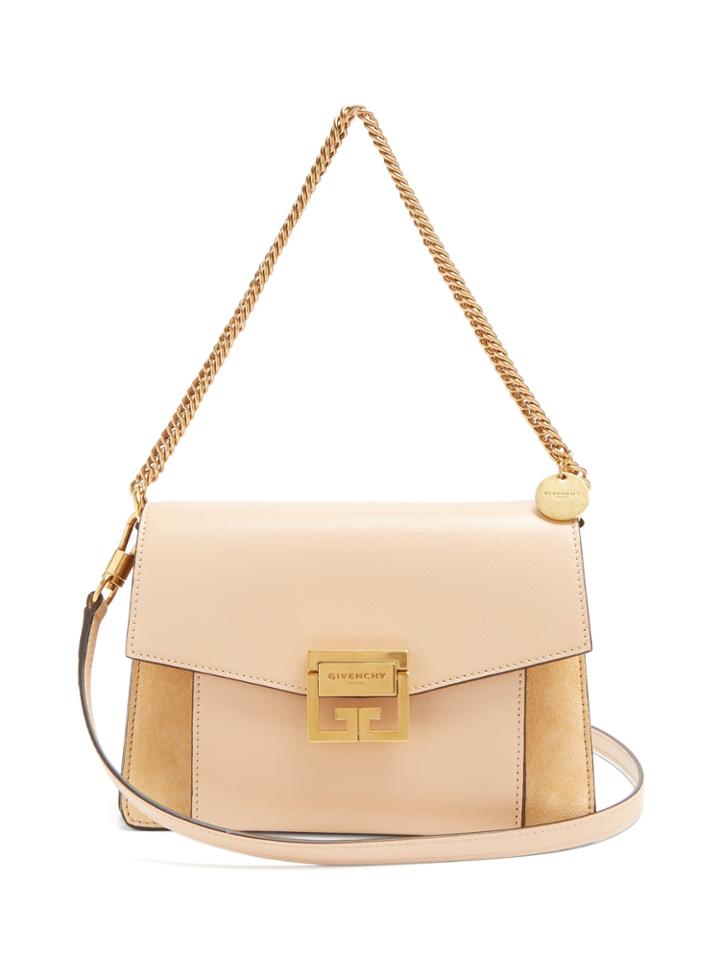 Givenchy Gv3 Small Suede And Leather Cross-body Bag