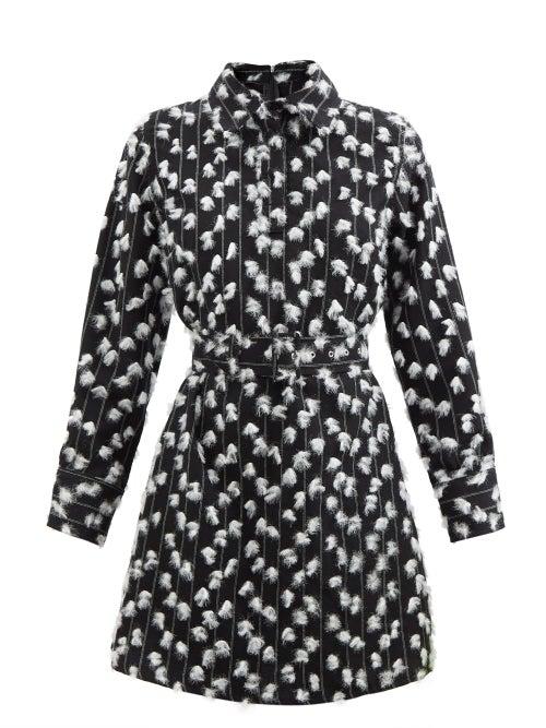 Thebe Magugu - Tufted Wool-blend Twill Mini Dress - Womens - Black White