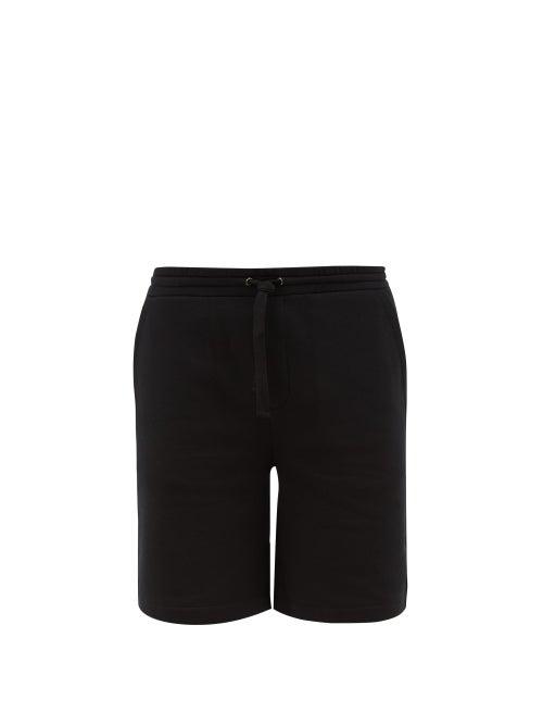 Matchesfashion.com Valentino - Rockstud Cotton-blend Shorts - Mens - Black