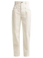 Matchesfashion.com Isabel Marant - Lenie High Waist Jeans - Womens - Ivory