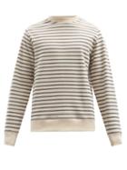 Matchesfashion.com Oliver Spencer - Robin Striped Cotton-blend Jersey Sweater - Mens - Navy Multi