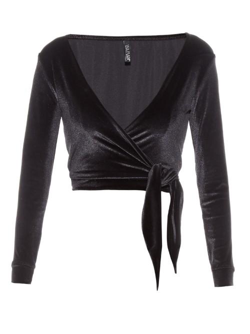 Lisa Marie Fernandez Dree Velvet Wrap Top