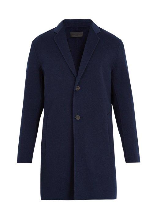 Matchesfashion.com Iris Von Arnim - Vittorio Notch Lapel Wool Blend Coat - Mens - Navy