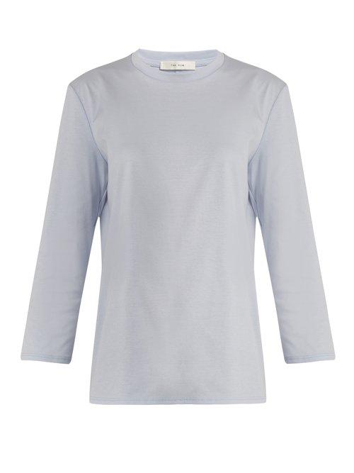 Matchesfashion.com The Row - Mave Cotton Jersey T Shirt - Womens - Light Blue