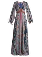 Etro Paisley-print Silk-habotai Gown