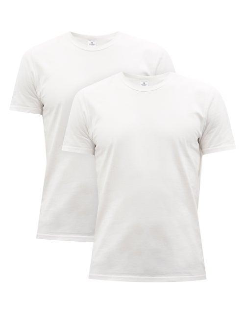 Reigning Champ - Pack Of Two Cotton-jersey T-shirts - Mens - Black White