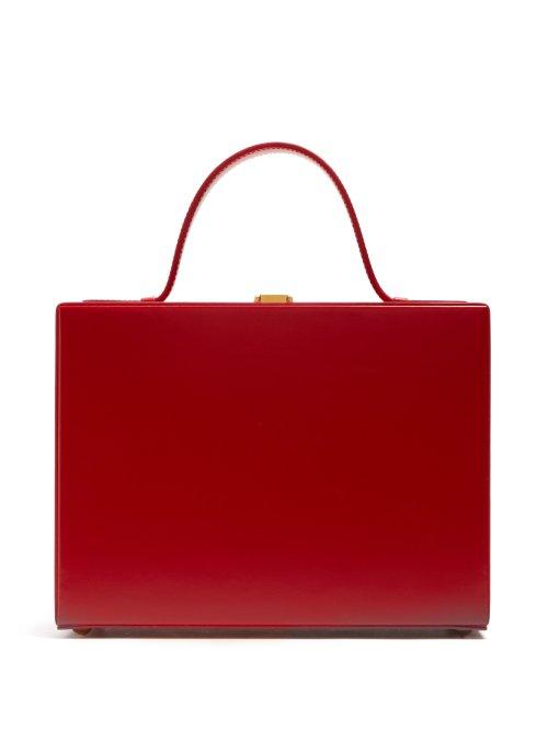 Matchesfashion.com Mark Cross - Overnight Case Leather Box Bag - Womens - Red